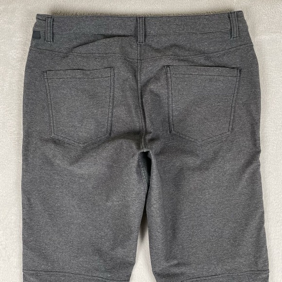 Lululemon ABC Pant Classic Tech Canvas Mens 34x33 Heather Gray Office Stetch EUC - Picture 3 of 11